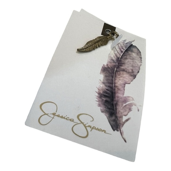 Jessica Simpson blue white metallic stripe lickety-split high neck halter swim - Picture 3 of 11